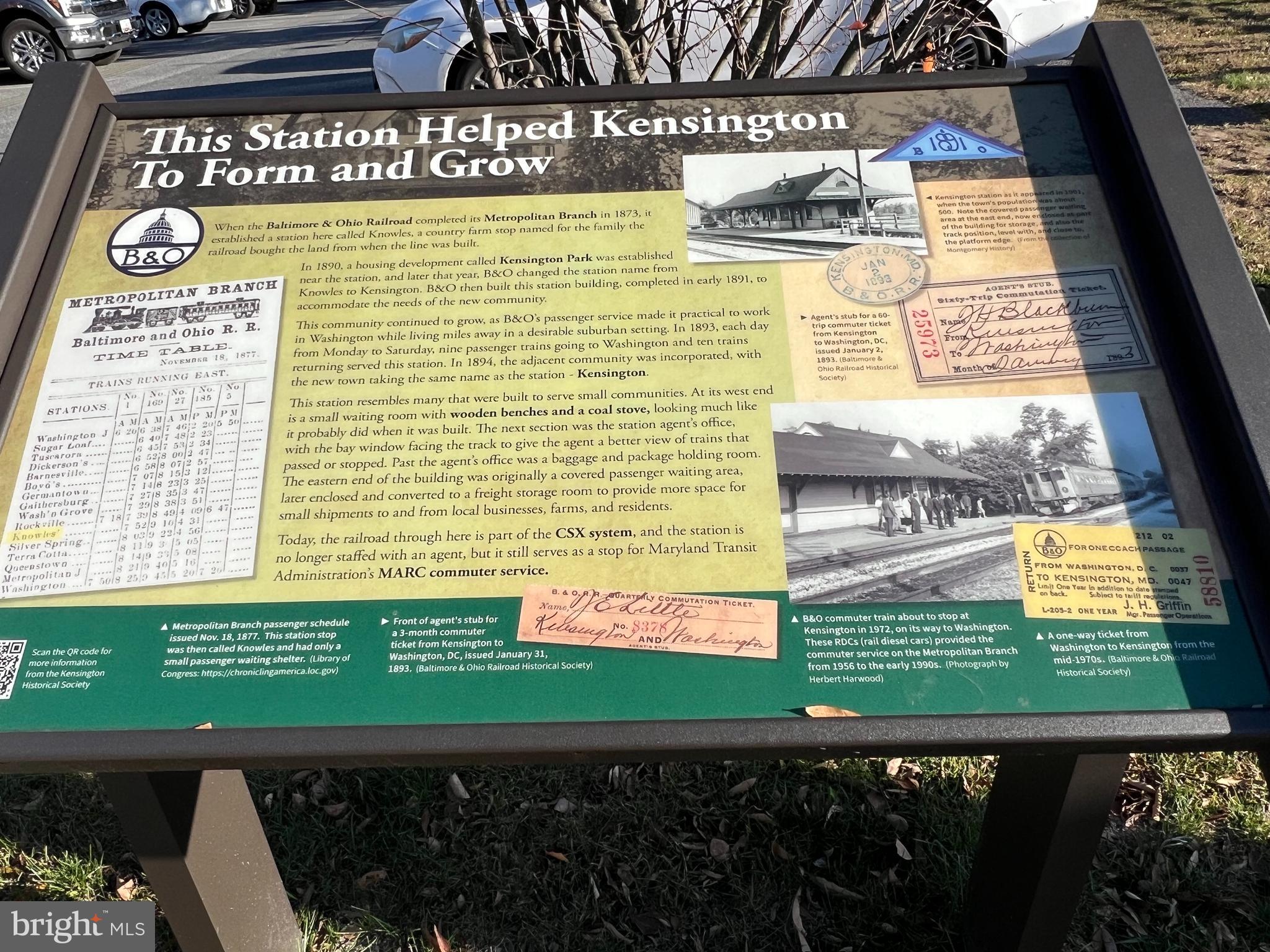 10238 Capitol View Avenue Silver Spring, MD 20910 - Photo 22 of 25 KENSINGTON MARC TRAIN HISTORY