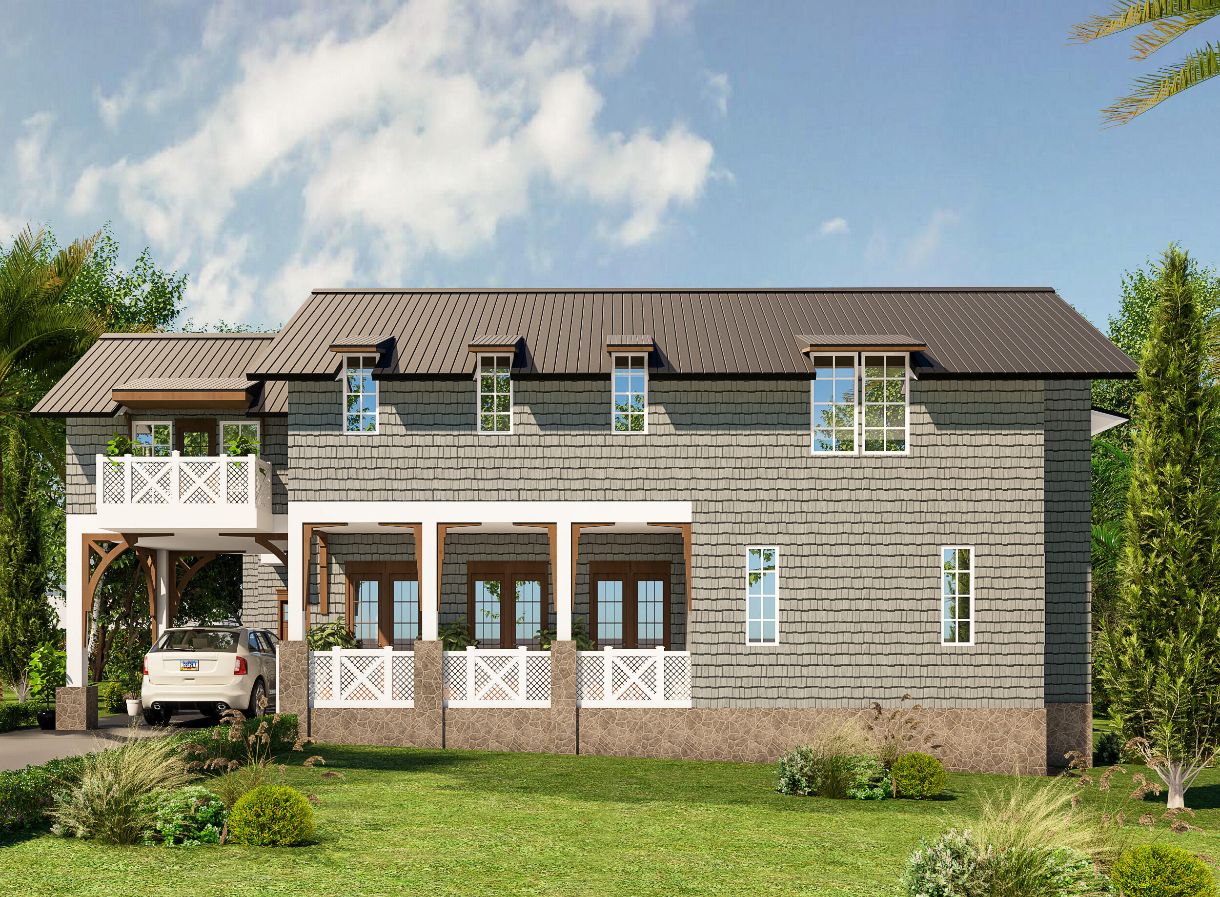 15 North Branch Road, Unit LOT 4 Santa Rosa Beach, FL 32459 - Photo 4 of 9 a front view of a house with a yard