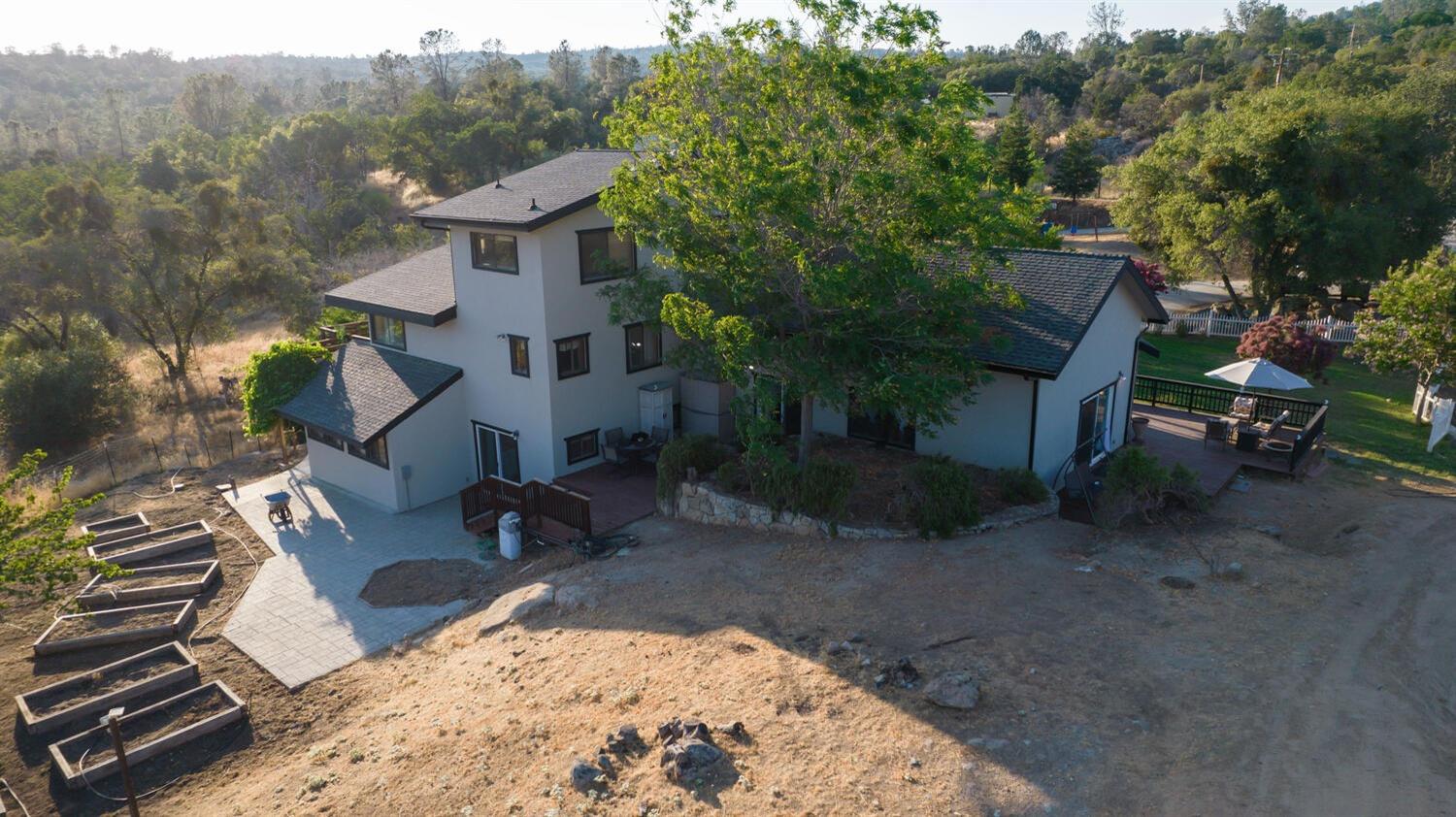 49376 House Ranch Road O'Neals, CA 93645 - Photo 50 of 70 an aerial view of a house with a yard patio and garage