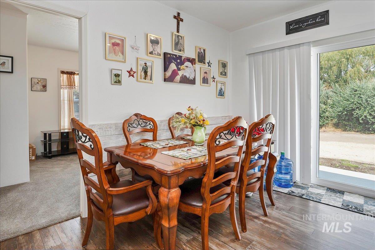 121 Sunset Drive North Hagerman, ID 83332 - Photo 14 of 31 Dining room featuring hardwood / wood-style floors