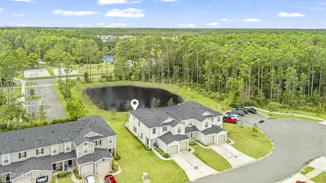 a view of swimming pool from a balcony