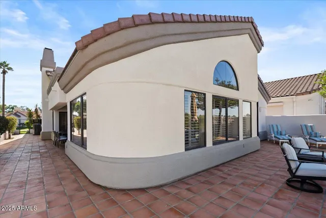 a view of a lake with a big yard