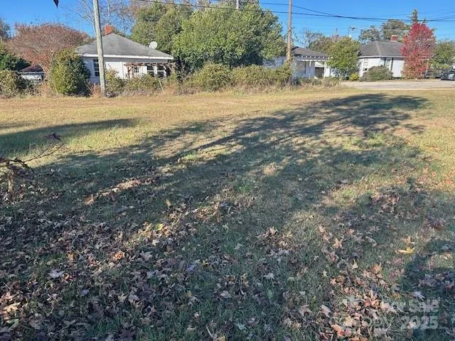 a view of a yard with a house