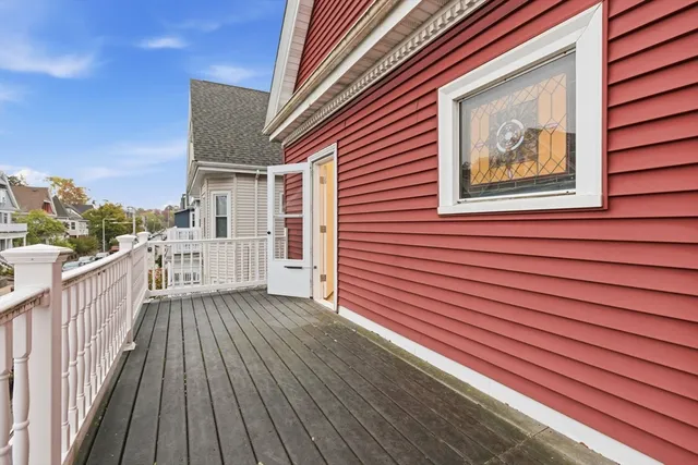 a view of a house with a deck