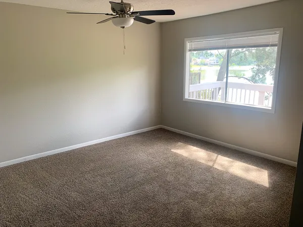 an empty room with a window