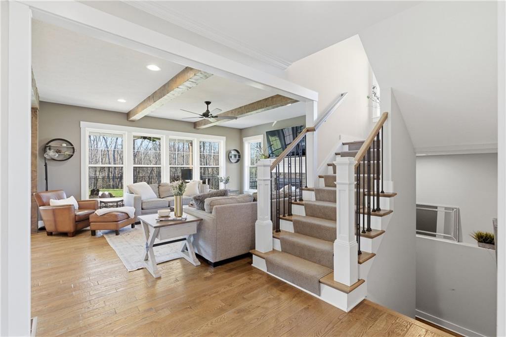 159 Davidson Road Mars, PA 16046 - Photo 23 of 50 a living room with furniture and a floor to ceiling window
