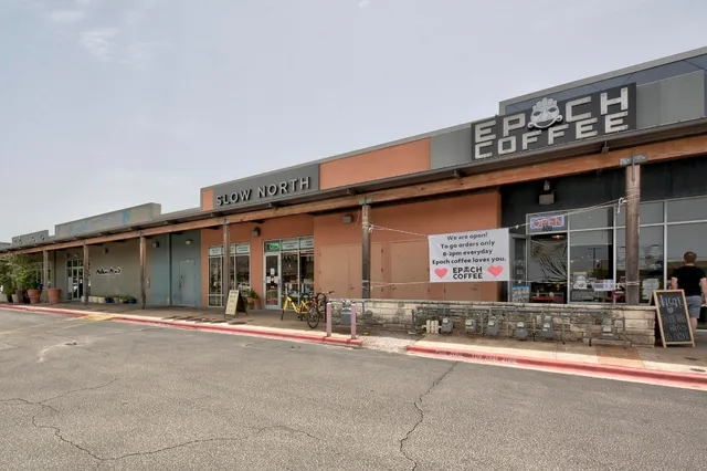 a view of a building with large windows