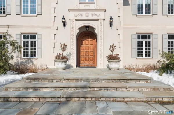 a front view of a house