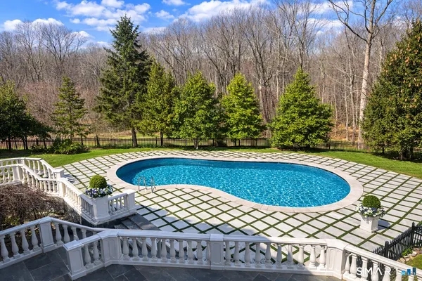 a view of outdoor space and swimming pool