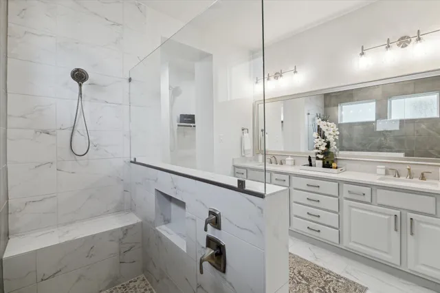 a view of workspace and bedroom with window