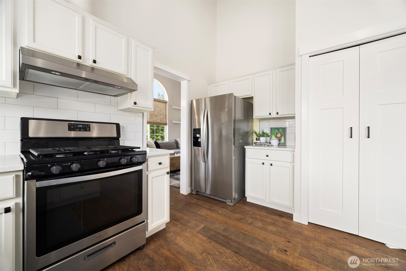 3941 Lakemont Road Bellingham, WA 98226 - Photo 13 of 40 a kitchen with stainless steel appliances a stove a refrigerator and a refrigerator