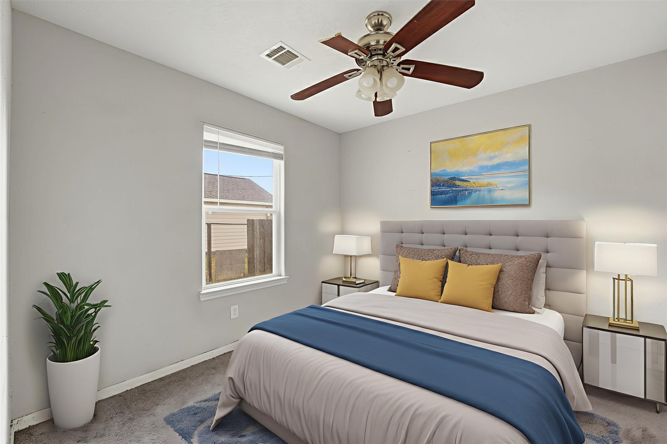 47 Road 5103 Cleveland, TX 77327 - Photo 17 of 33 a bedroom with a large bed and a chandelier