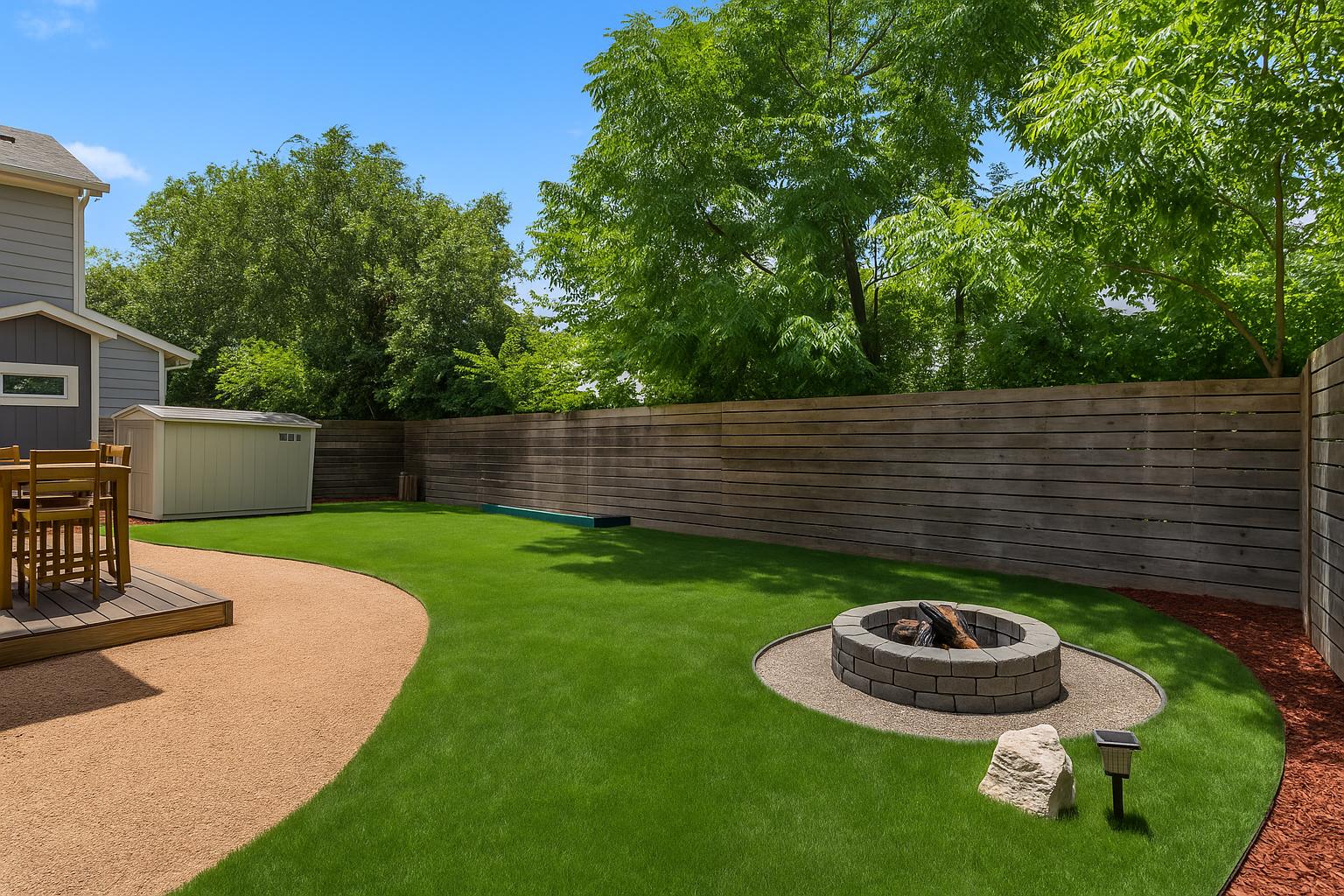 720 Pedernales Street, Unit B Austin, TX 78702 - Photo 11 of 15 Huge private backyard great for hosting friends & family. (*digital*)
