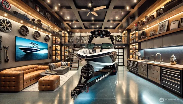 a room with furniture and a flat screen tv