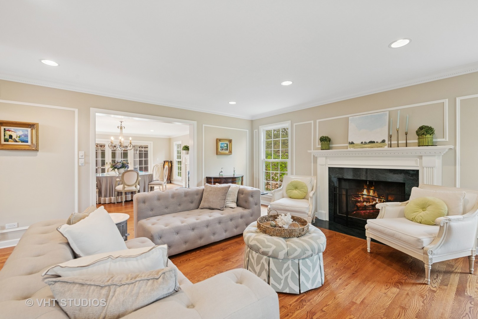11 Longmeadow Road Winnetka, IL 60093 - Photo 13 of 31 a living room with furniture and a fireplace