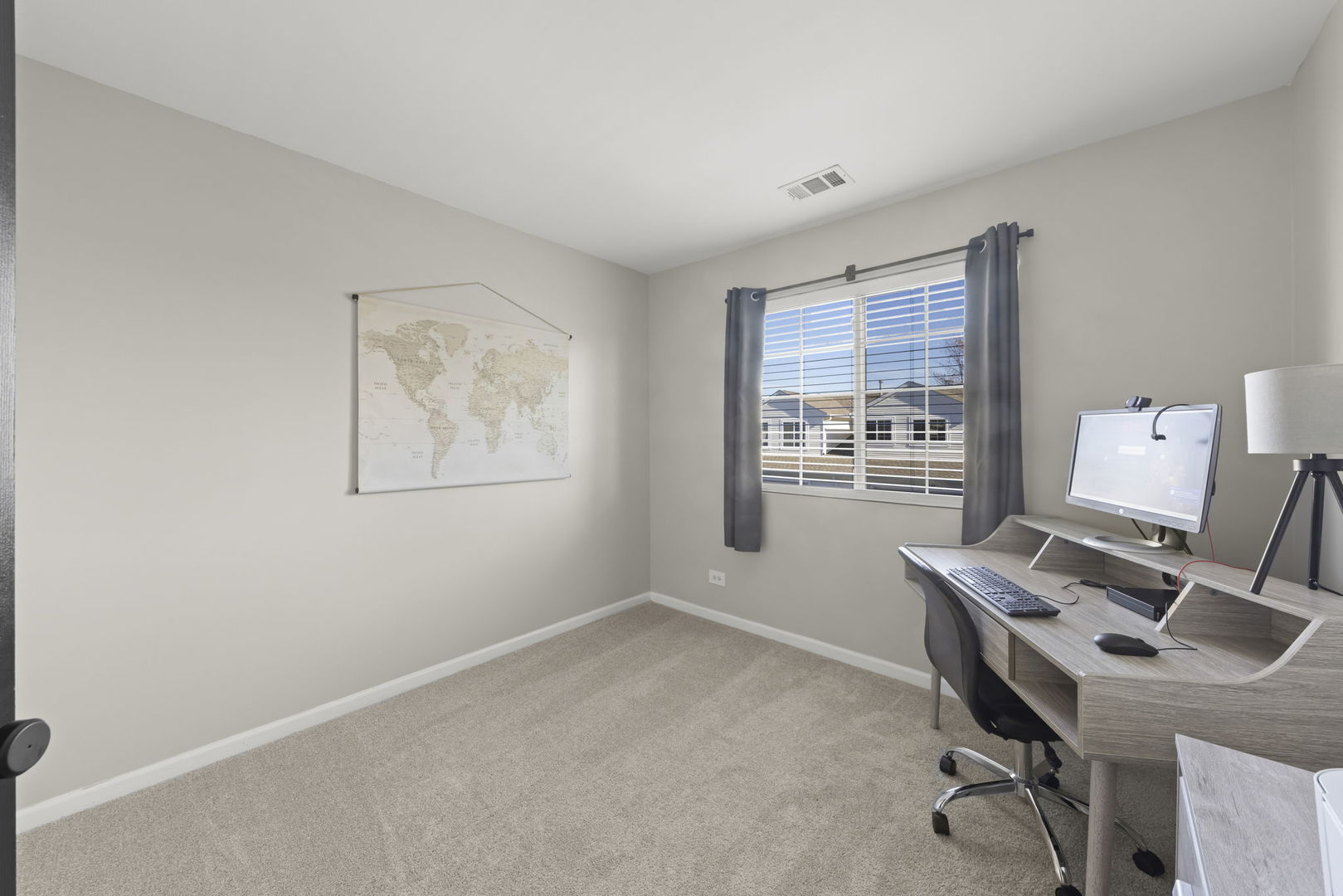 2263 Reflections Drive Aurora, IL 60502 - Photo 22 of 31 a view of workspace with wooden floor and windows