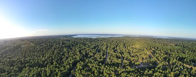 an aerial view of a city