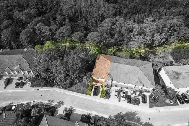 an outdoor space with patio