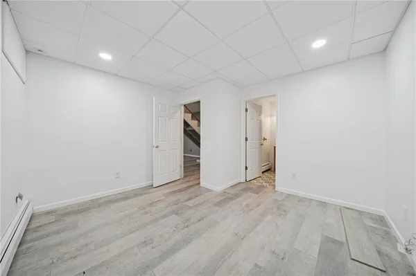 an empty room with an entryway