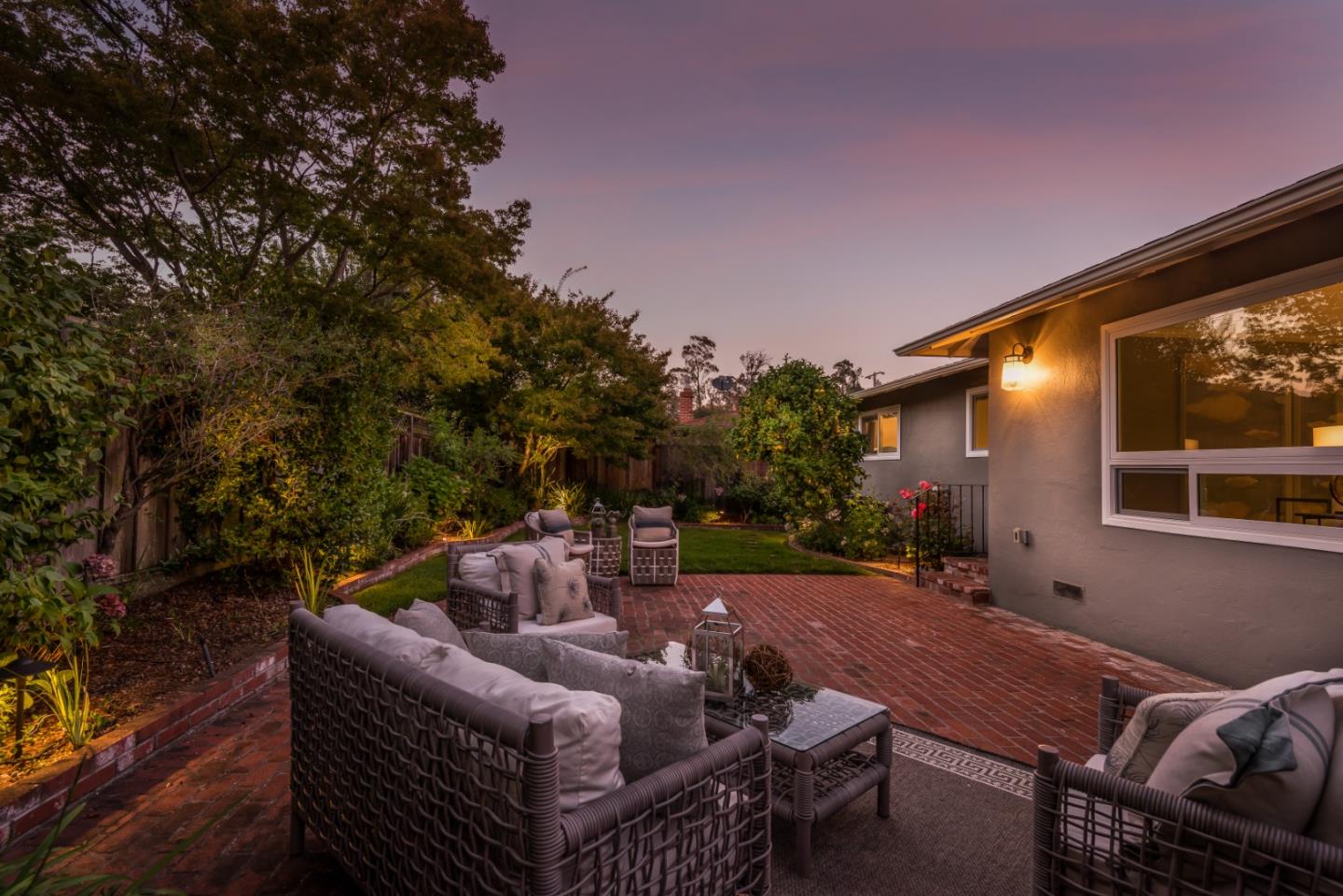 115 Chukker Court San Mateo, CA 94403 - Photo 21 of 23 a view of backyard with seating space and trees in the background