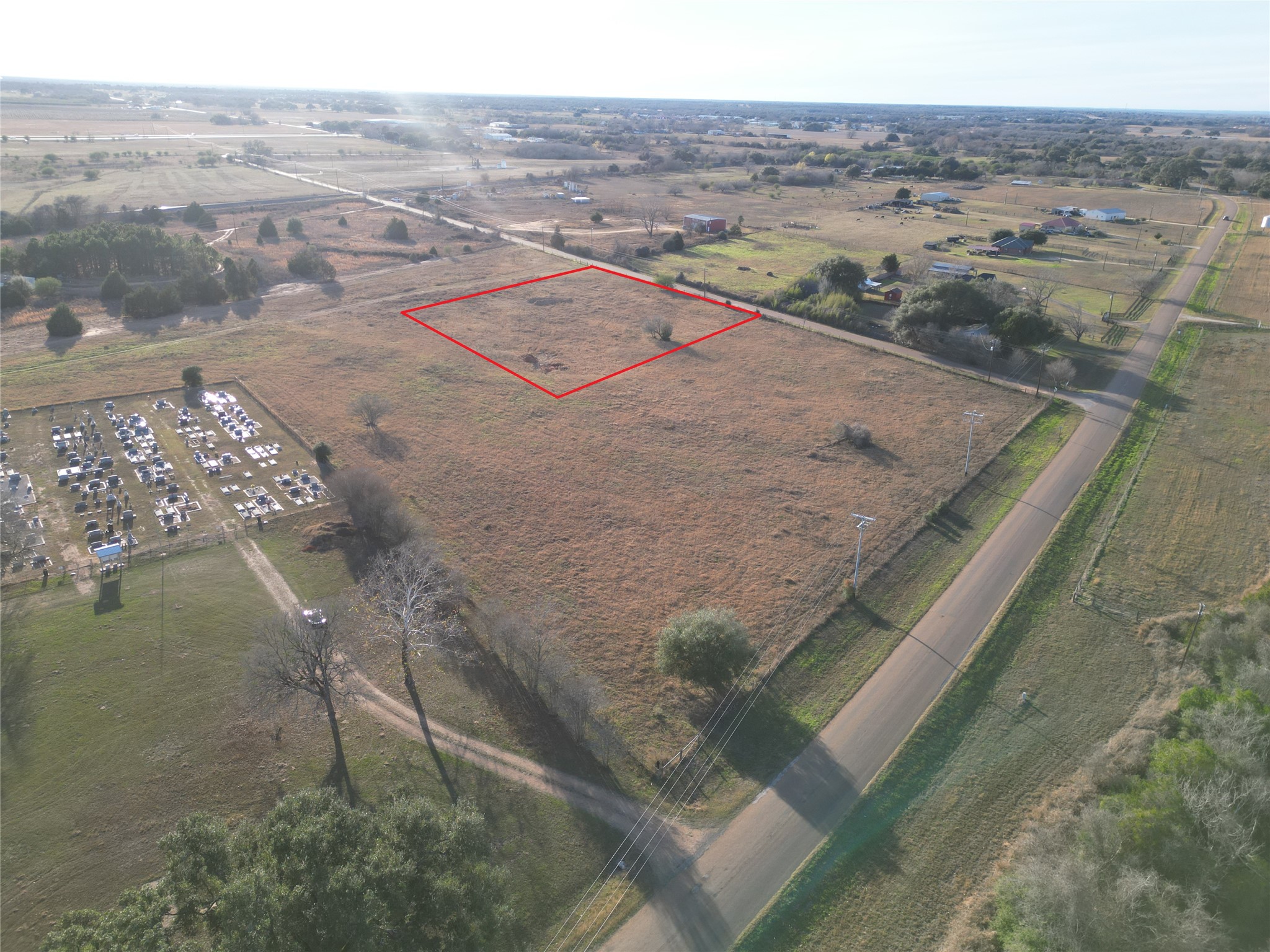 Tbd Trinity School Road La Grange, TX 78945 - Photo 2 of 9 View of property location featuring property boundaries highlighted and rural landscape