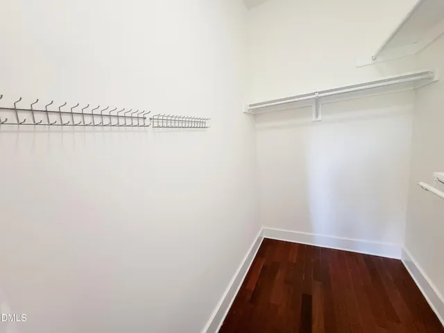 a view of small space with racks on the wall