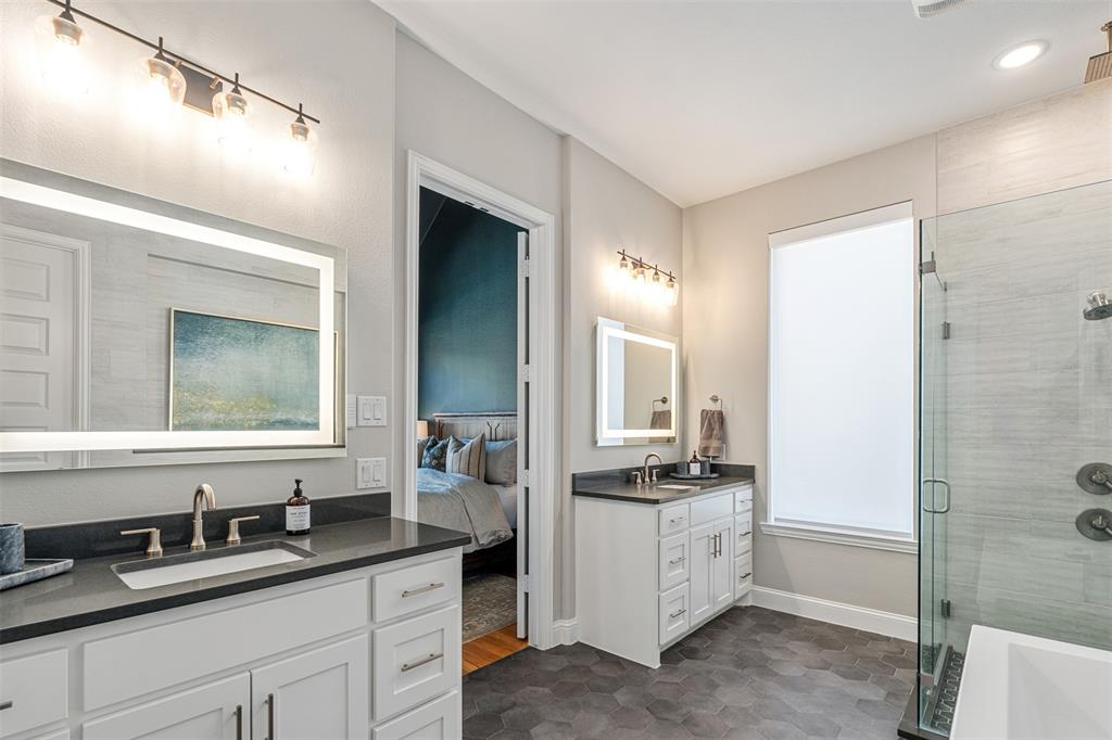 15308 Sassafras Road Frisco, TX 75035 - Photo 16 of 32 Double vanities with LED mirrors.