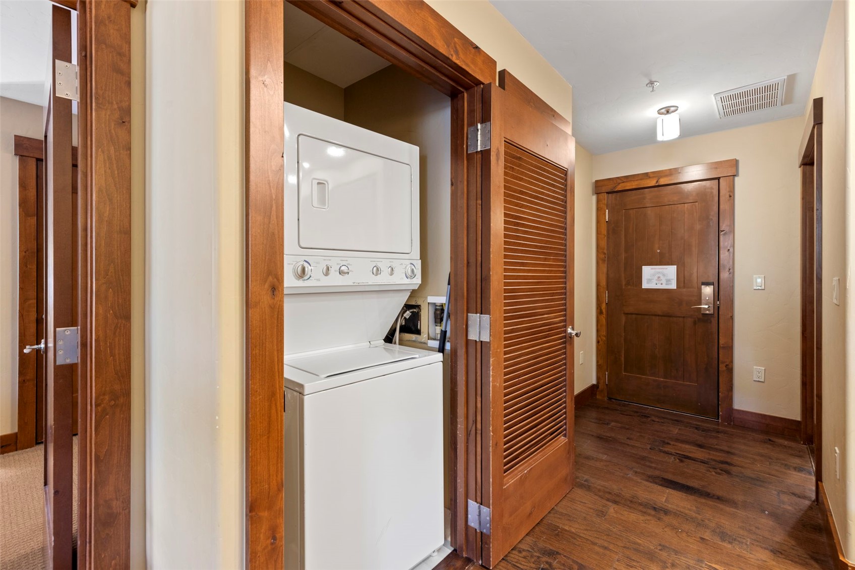1521 Ski Hill Road, Unit 8313 Breckenridge, CO 80424 - Photo 22 of 45 a view of hallway with washer and dryer