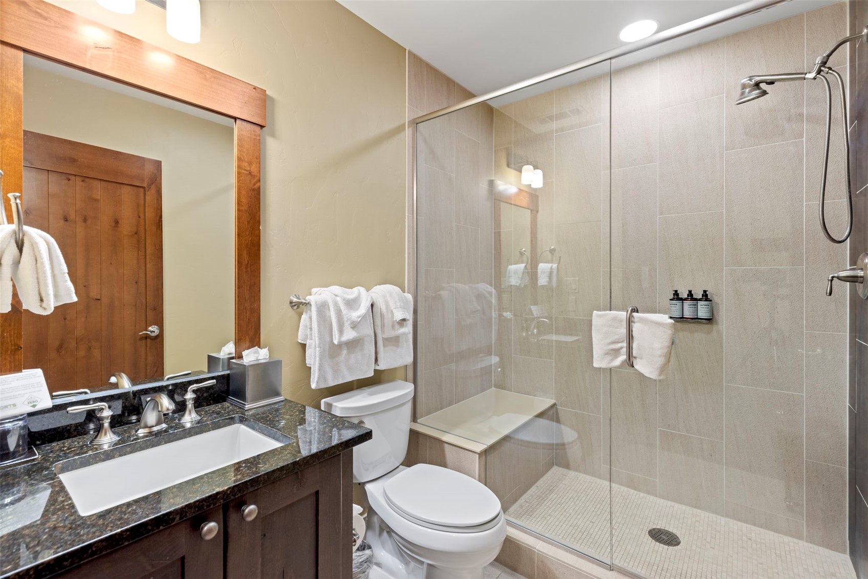 1521 Ski Hill Road, Unit 8313 Breckenridge, CO 80424 - Photo 23 of 45 a bathroom with a sink a toilet and shower