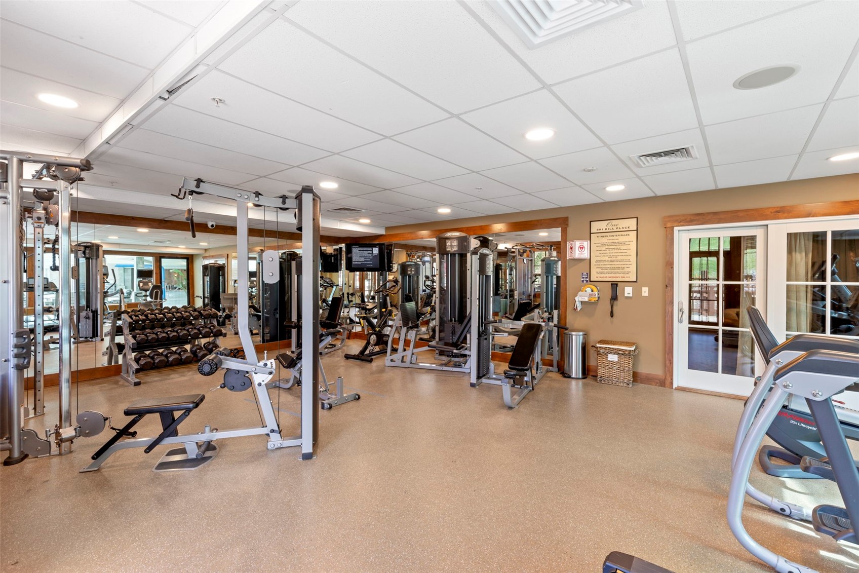 1521 Ski Hill Road, Unit 8313 Breckenridge, CO 80424 - Photo 36 of 45 a view of a room with gym equipment