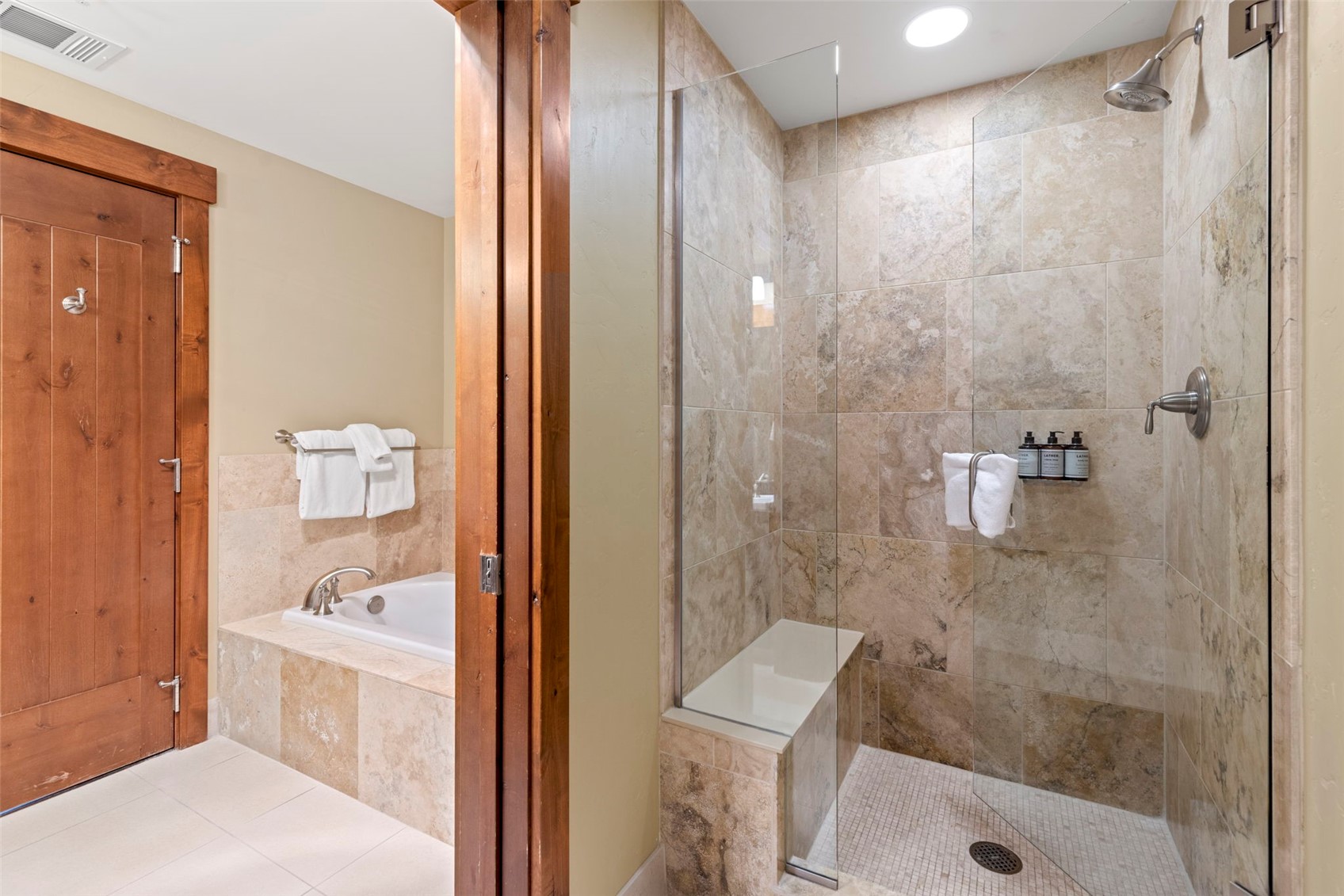 1521 Ski Hill Road, Unit 8313 Breckenridge, CO 80424 - Photo 8 of 45 a bathroom with a shower and a sink