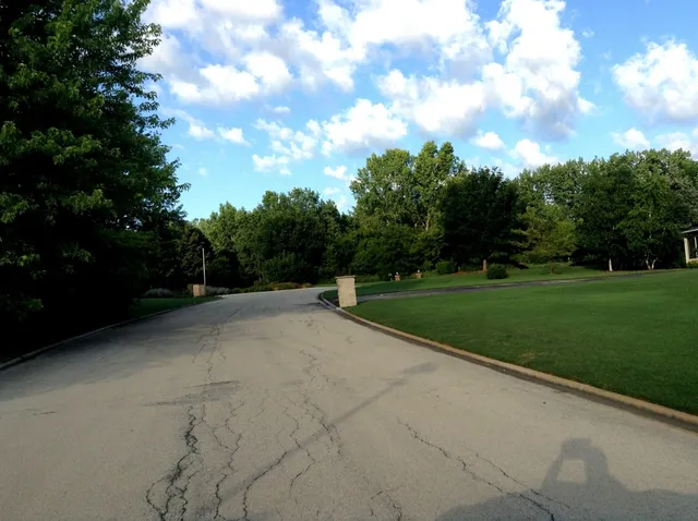 a view of a golf course with a play ground