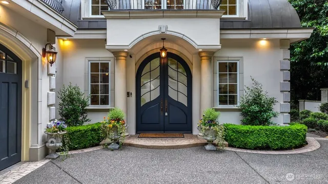 a front view of a house