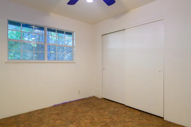 an empty room with a window