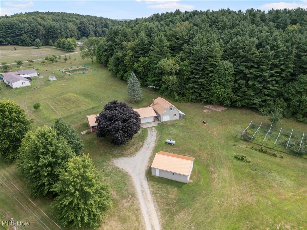 4246 Caddy Road Southwest Bowerston, OH 44695 - Photo 35 of 42 Drone / aerial view with a rural view