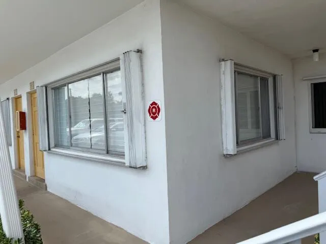 a view of front door of house