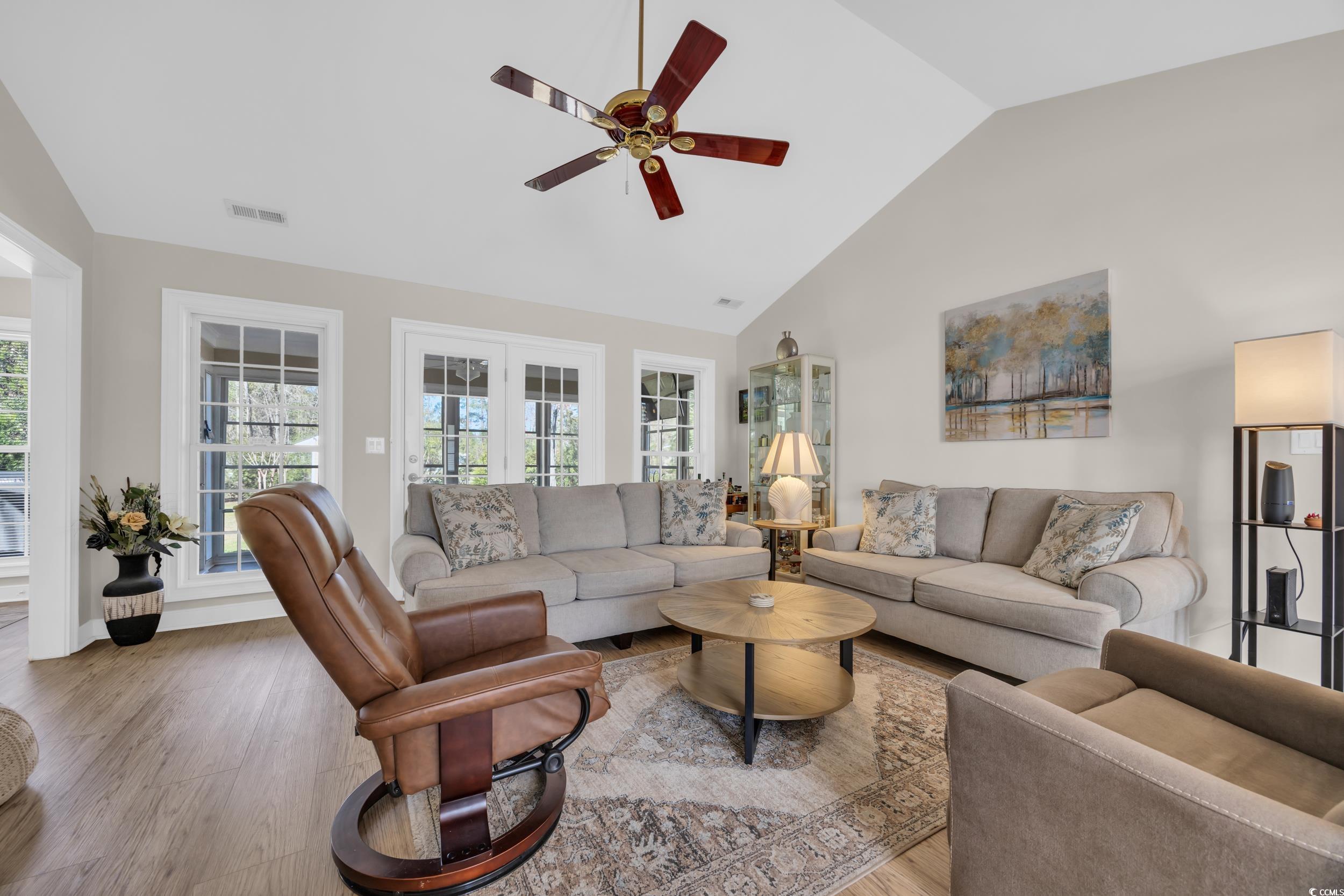 4208 Edgefield Road Little River, SC 29566 - Photo 13 of 33 Living area featuring visible vents, high vaulted