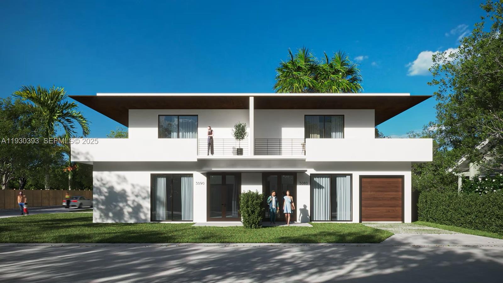 3090 Hibiscus Street Miami, FL 33133 - Photo 2 of 8 a front view of a house with a garden