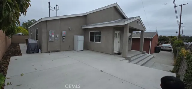 a front view of a house with entryway