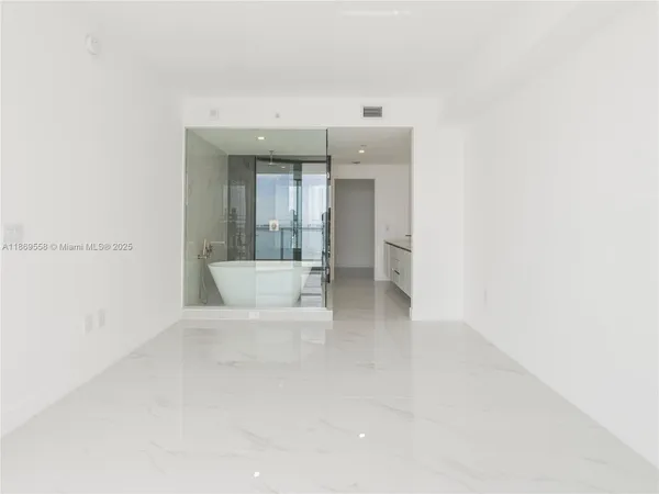 an empty room with a window
