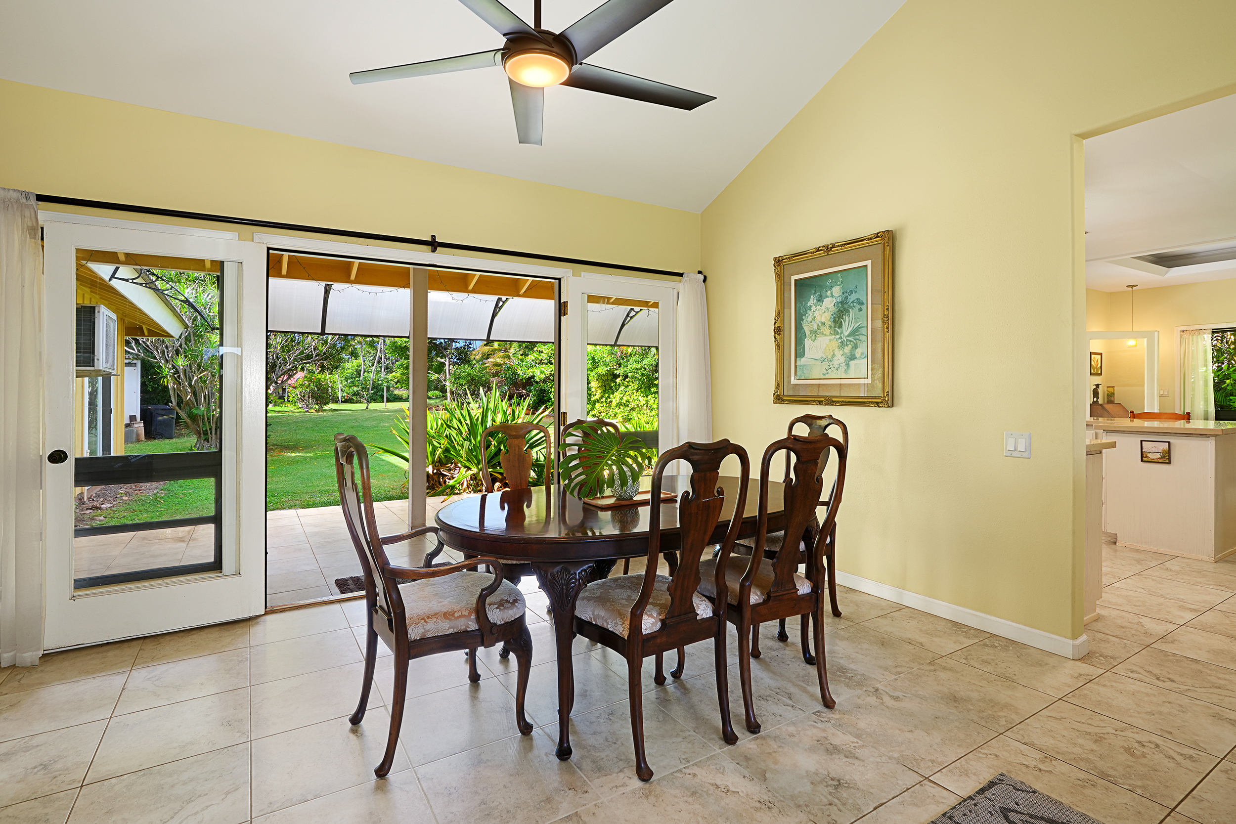 2255 Loke Road Koloa, HI 96756 - Photo 5 of 17 a view of a dining room with furniture window and outside view