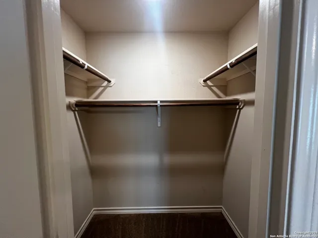a close view of closet