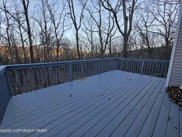 a view of wooden deck