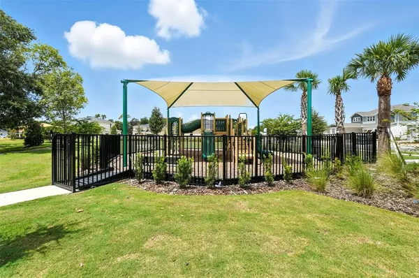 a view of swimming pool from a garden