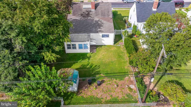 an aerial view of a residential houses