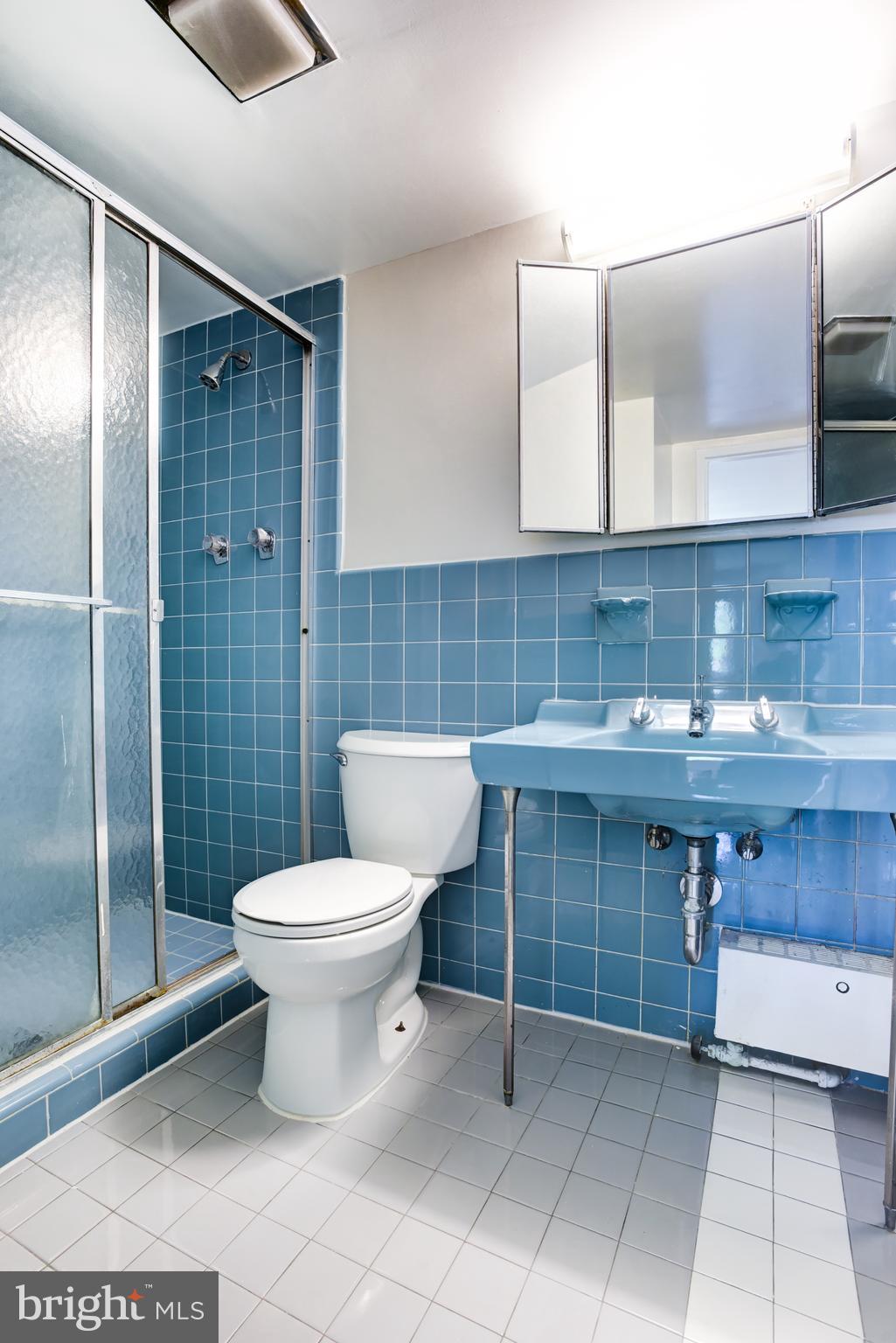 4201 Cathedral Avenue Northwest, Unit 1004E Washington, DC 20016 - Photo 37 of 69 a bathroom with a sink toilet and shower