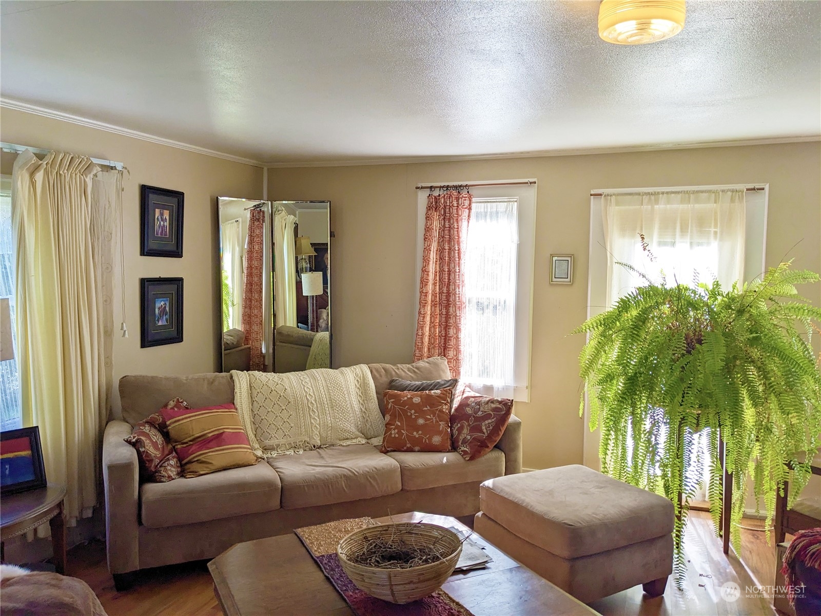 175 Dabob Post Office Road Quilcene, WA 98376 - Photo 23 of 40 a living room with furniture and a potted plant