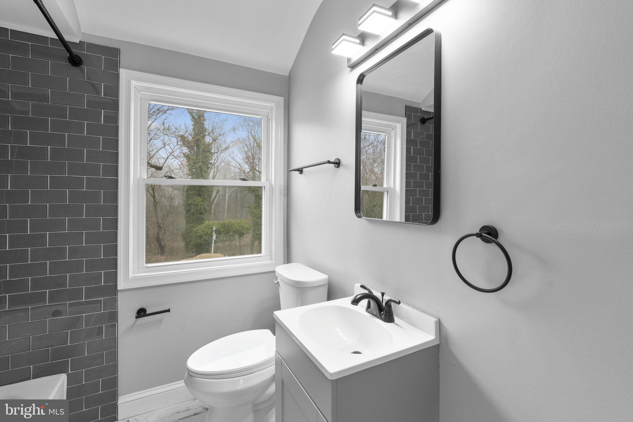 1607 Stonewood Road Baltimore, MD 21239 - Photo 28 of 53 a bathroom with a toilet sink vanity and mirror