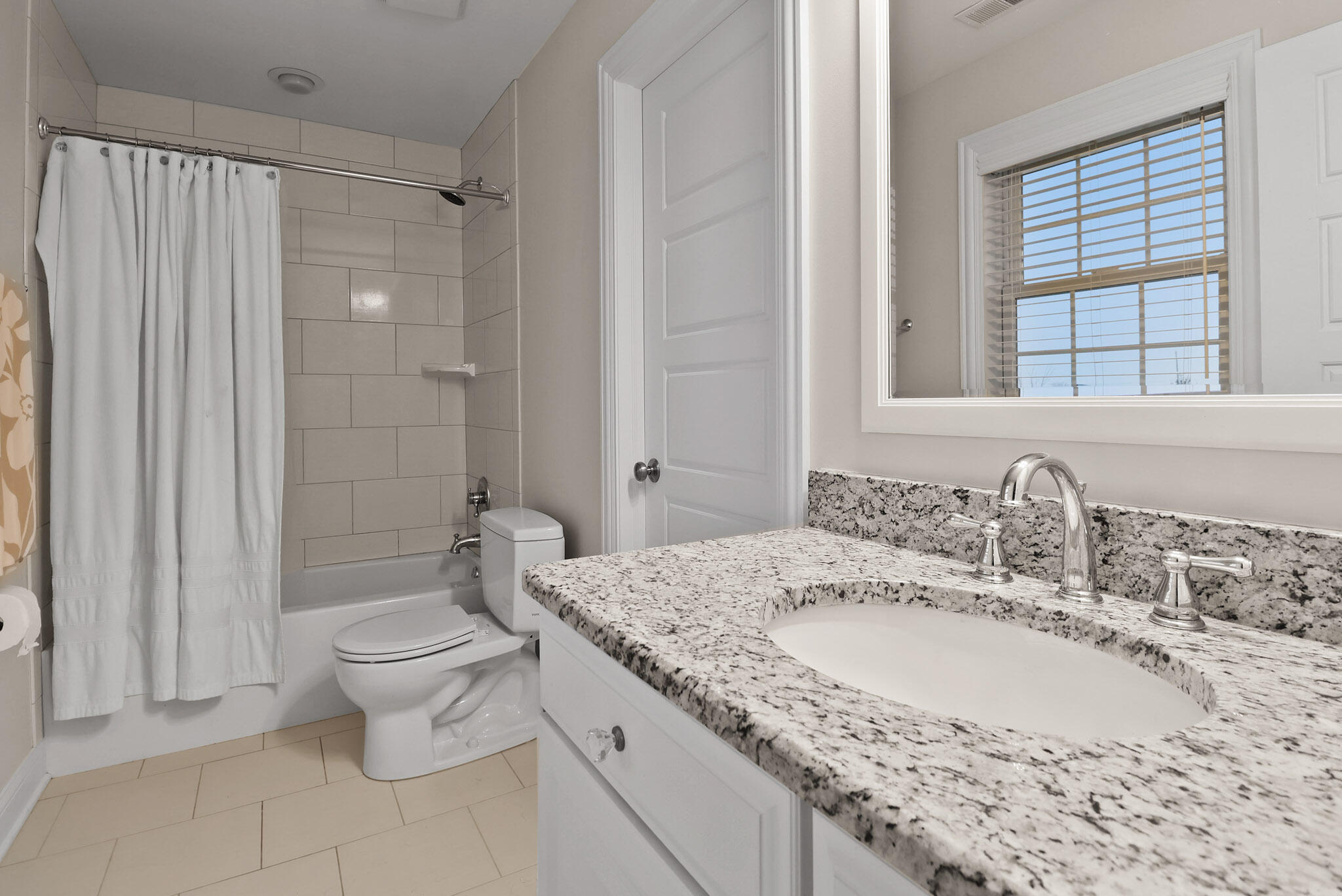 10230 Barbara Lane Munster, IN 46321 - Photo 36 of 47 a bathroom with a granite countertop sink toilet and shower