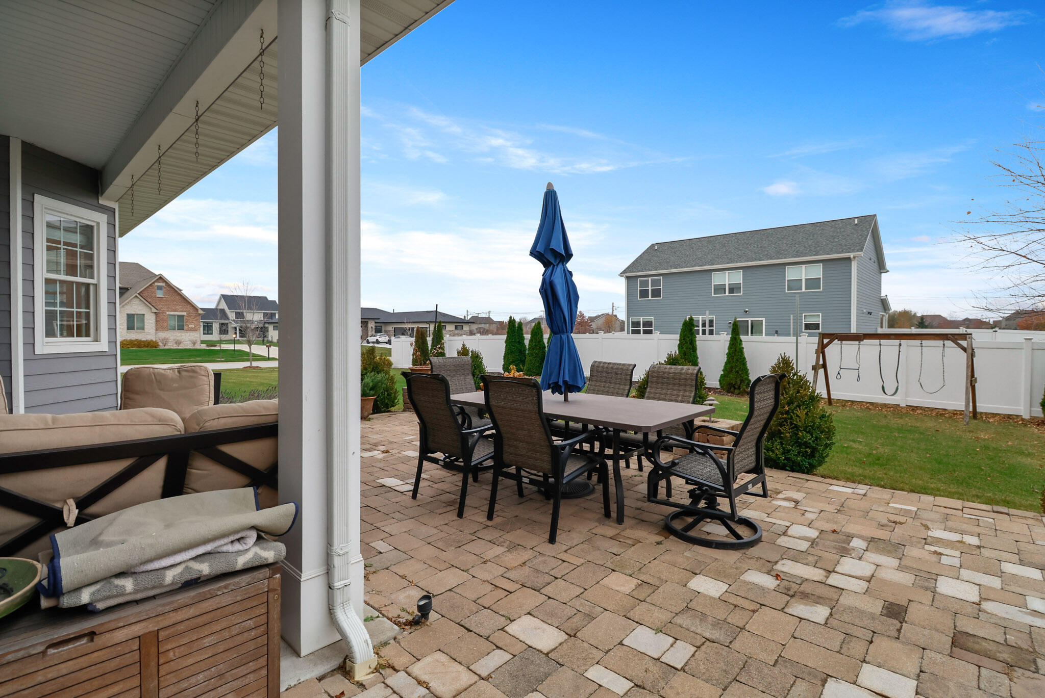 10230 Barbara Lane Munster, IN 46321 - Photo 46 of 47 a view of a dining table and chairs in the garden